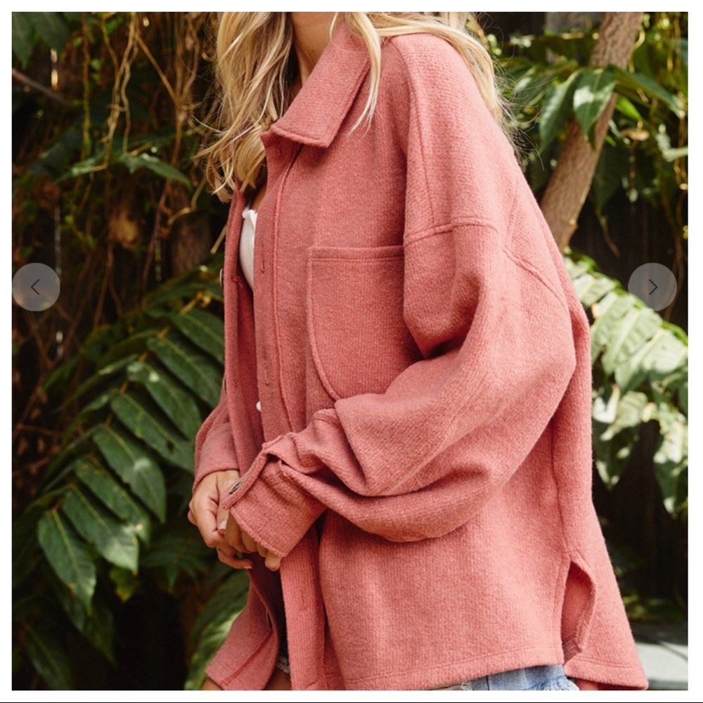 19 Favorite Best Selling Solid Oversized Boyfriend Shirt Jacket - Picture 5 of 5